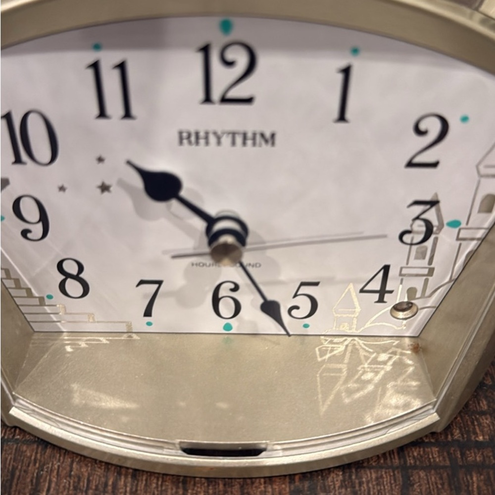 Rhythm Twilight Castle Mantel Clock with Crystal Dome - Picture 4 of 10